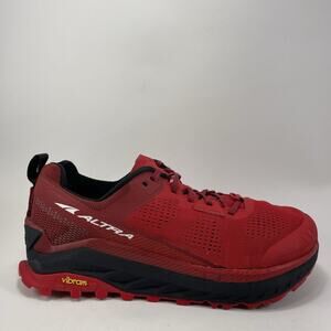 Altra Olympus 4 Trail Running Shoes Mens Size 10 Red Athletic Sneakers Vibram